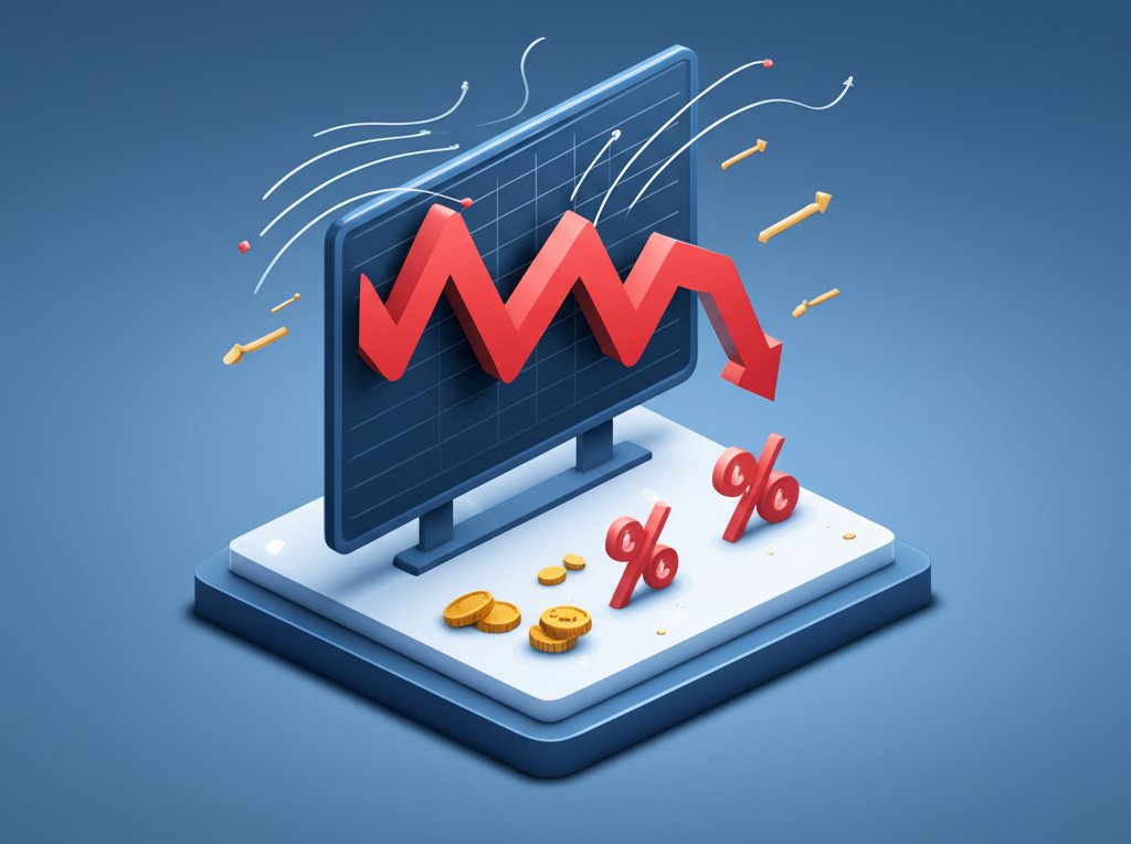 CRCW stock price chart showing a decline due to sharp revenue drop.