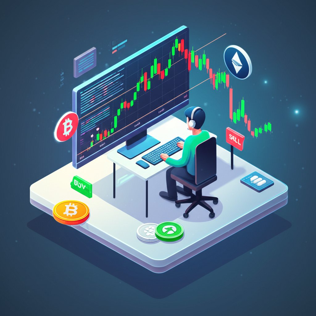 Day trading cryptocurrency strategy for volatile crypto markets.