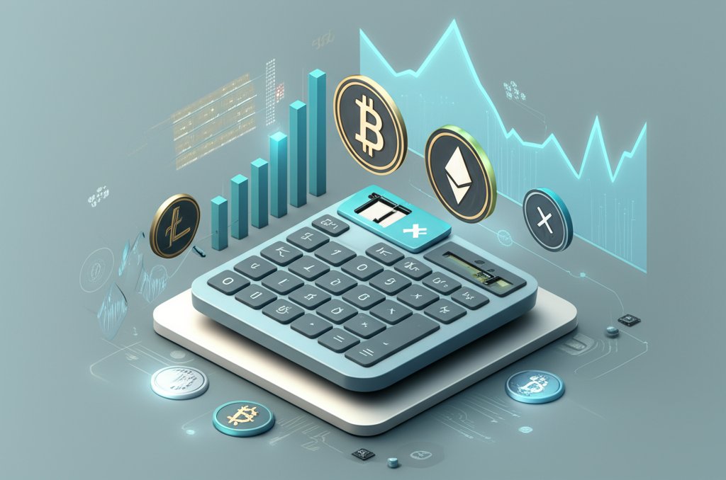 Crypto leverage calculator interface for trading analysis.