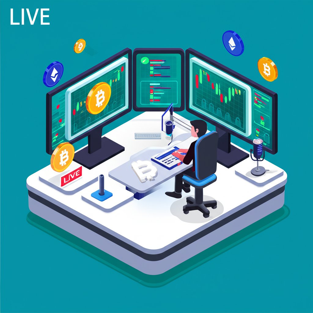Live crypto trading stream with real-time market insights.
