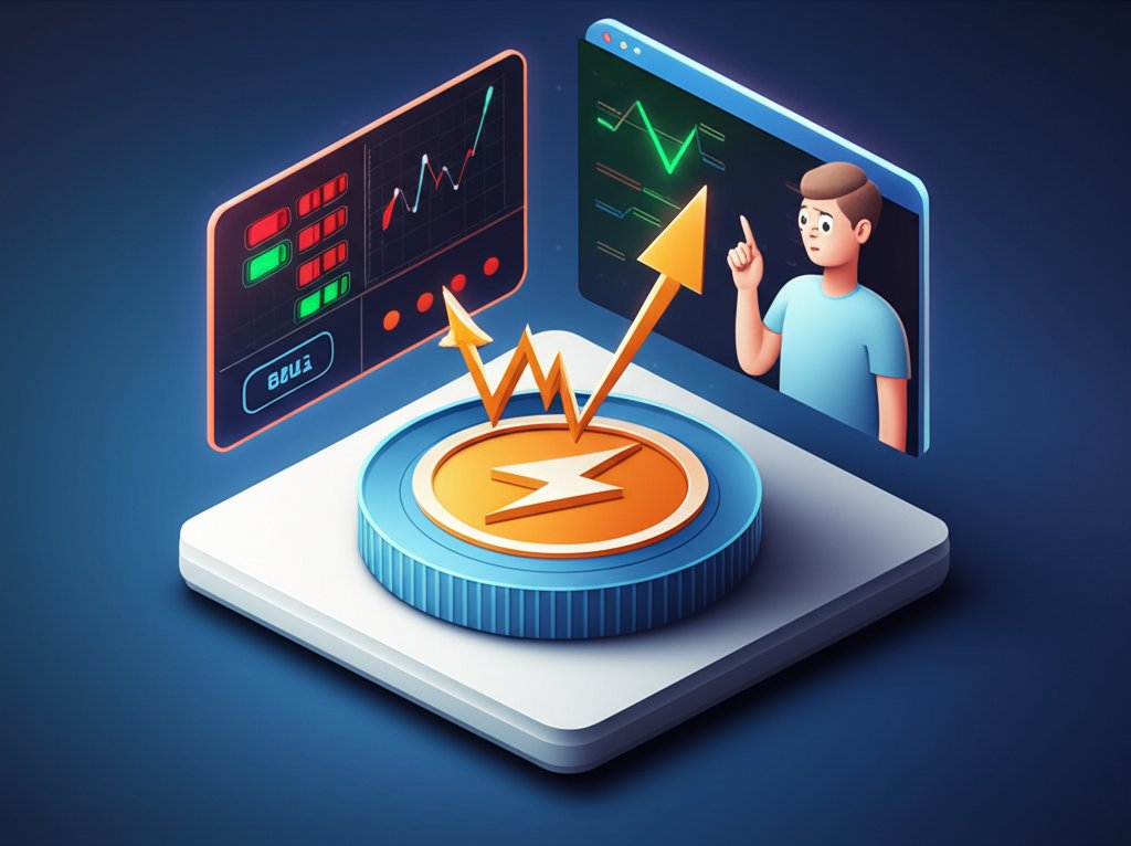 Chart showing the most volatile cryptocurrencies on Coinbase today.